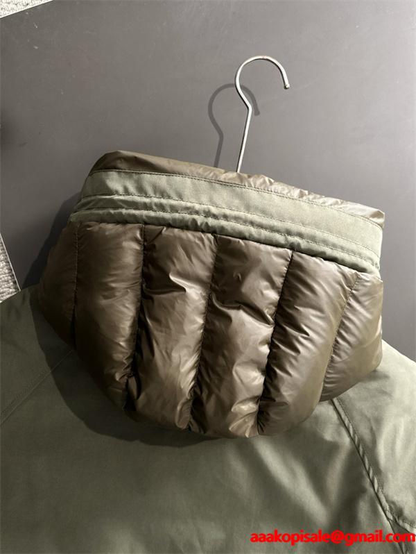 LOUIS VUITTON ルイヴィトン コピー ダウンジャケット カーキ フード付き 中綿 モード系