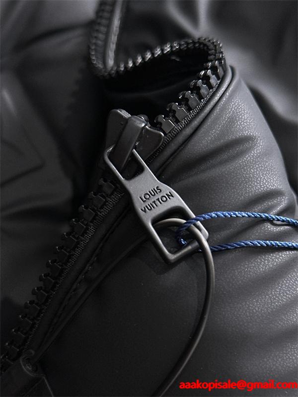  LOUIS VUITTON ルイヴィトン 偽物 ダウンジャケット ブラック ショート丈 メンズ 2025秋冬必須