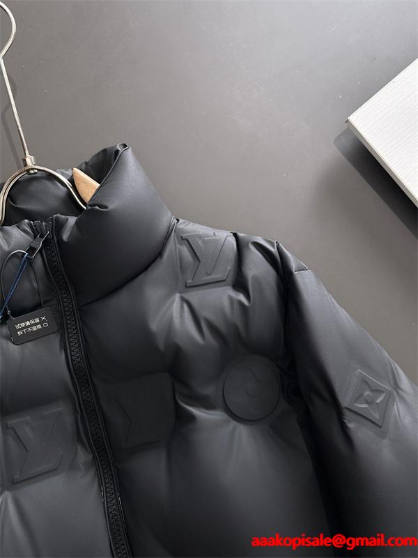  LOUIS VUITTON ルイヴィトン 偽物 ダウンジャケット ブラック ショート丈 メンズ 2025秋冬必須