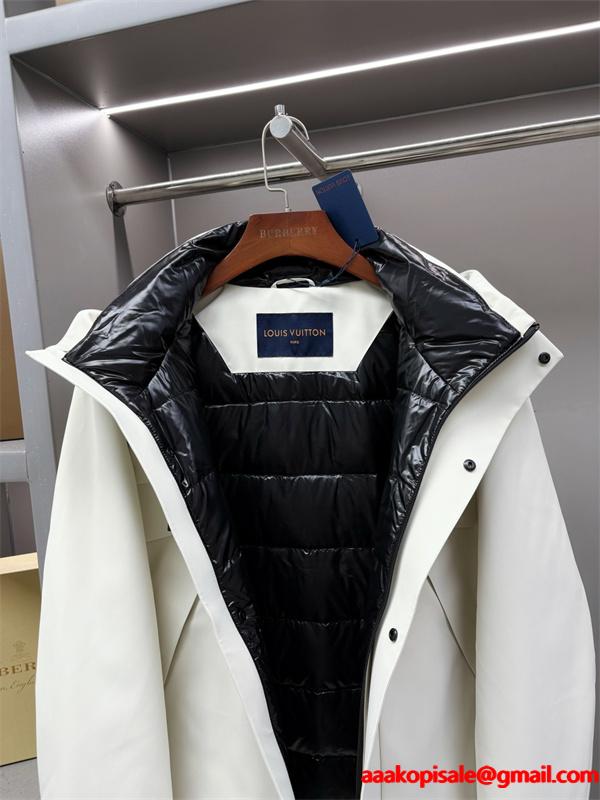 2025秋冬 フード付き LOUIS VUITTON ルイヴィトン コピー ダウンジャケット ブラック 中綿