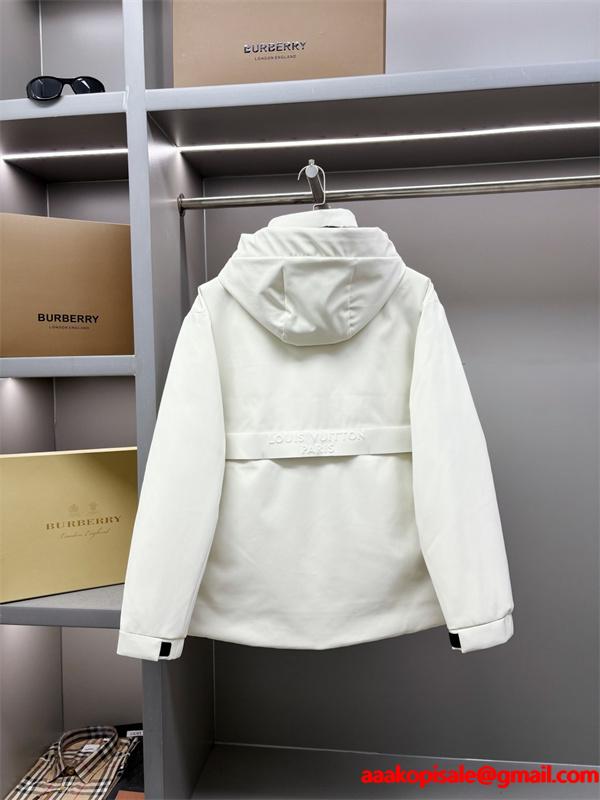 2025秋冬 フード付き LOUIS VUITTON ルイヴィトン コピー ダウンジャケット ブラック 中綿