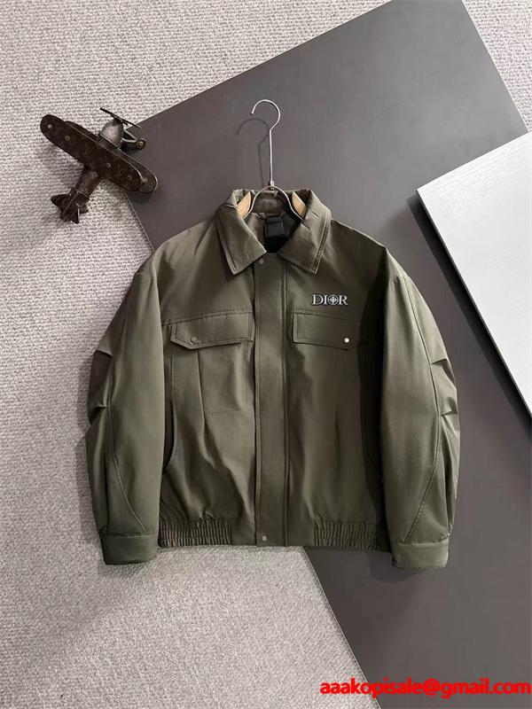 売れ筋！DIOR ディオール コピー ジャケット ベージュ メンズ 着回し 2025秋冬