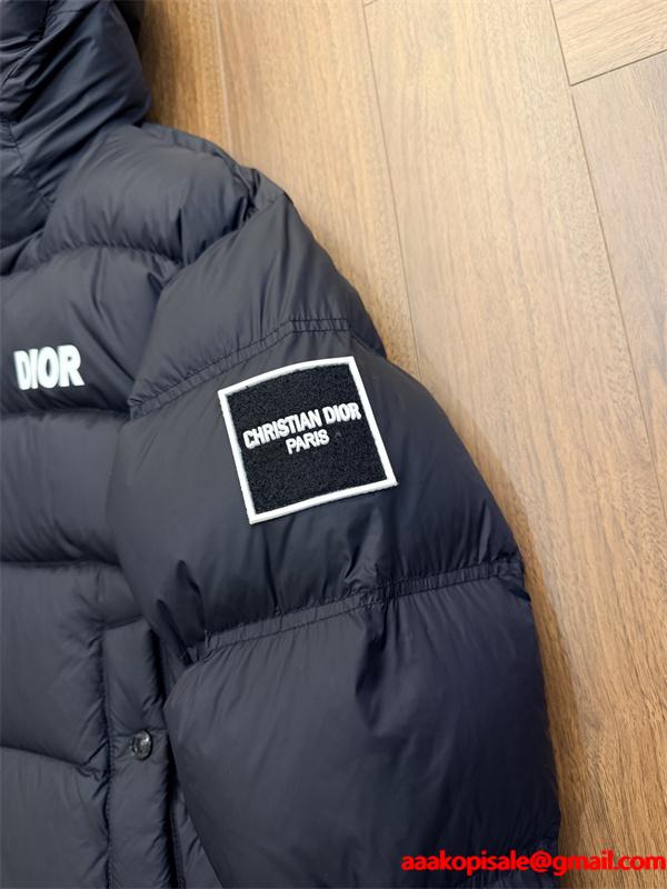 注目度抜群！ダウンジャケット ベージュ フード付き 防寒 DIOR ディオール コピー