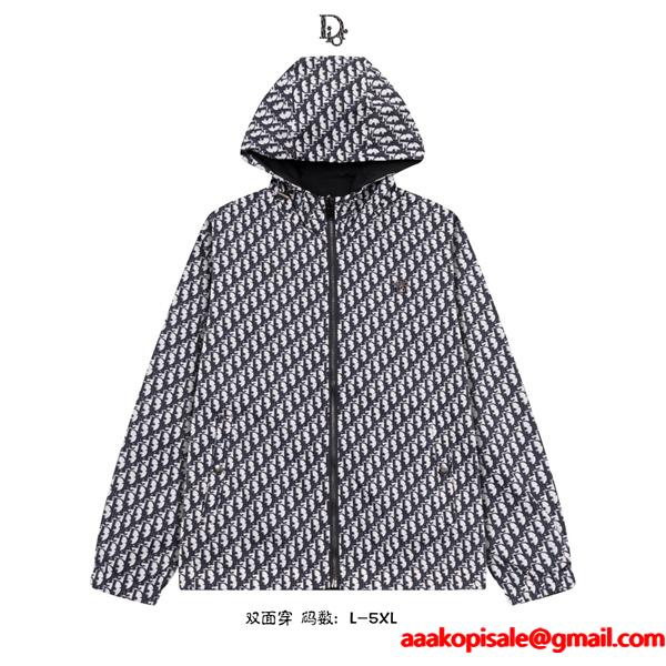 DIOR ディオール コピー 大人気 フードジャケット ブラック ジップアップ 実用的