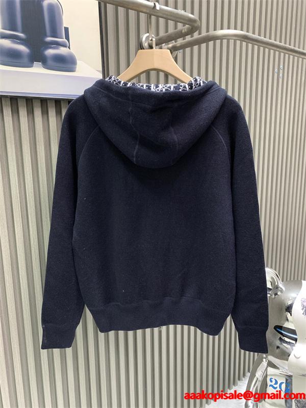 トレンド ジップパーカー ネイビー メンズ モード系 DIOR ディオール コピー