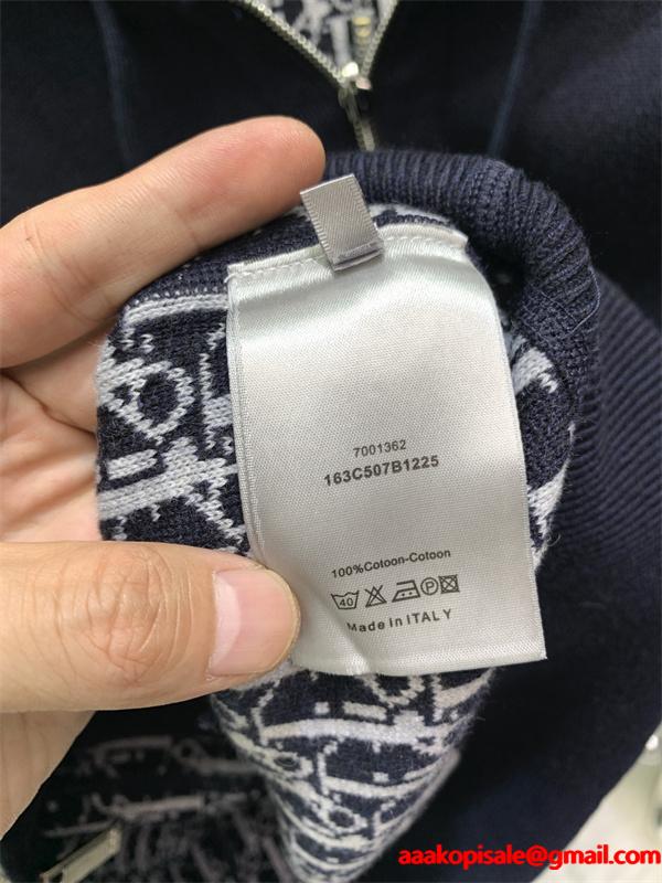 トレンド ジップパーカー ネイビー メンズ モード系 DIOR ディオール コピー