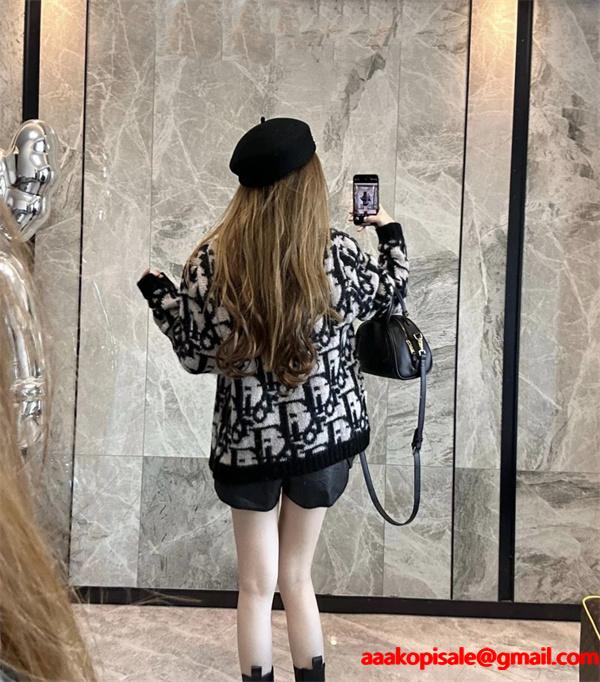 DIOR ディオール コピー トレンド最前線 ニット カーディガン ブラック 注目デザイン
