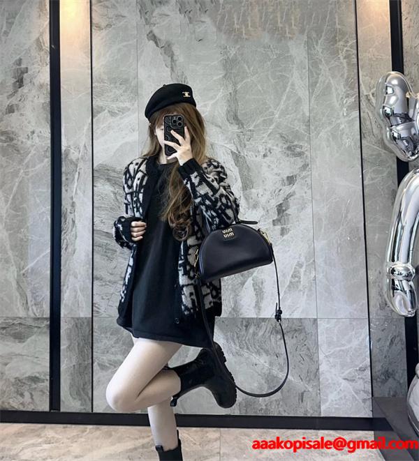 DIOR ディオール コピー トレンド最前線 ニット カーディガン ブラック 注目デザイン