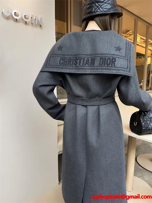 プレミアム コート グレー レディース 洗練 シルエット DIOR ディオール コピー