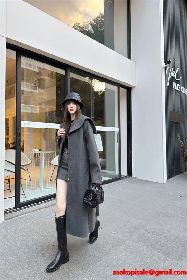 プレミアム コート グレー レディース 洗練 シルエット DIOR ディオール コピー