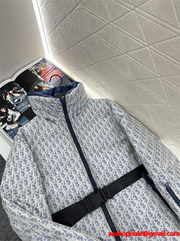 人気集中 DIOR ディオール コピー ダウンジャケット ライトブルー レディース 防寒仕様