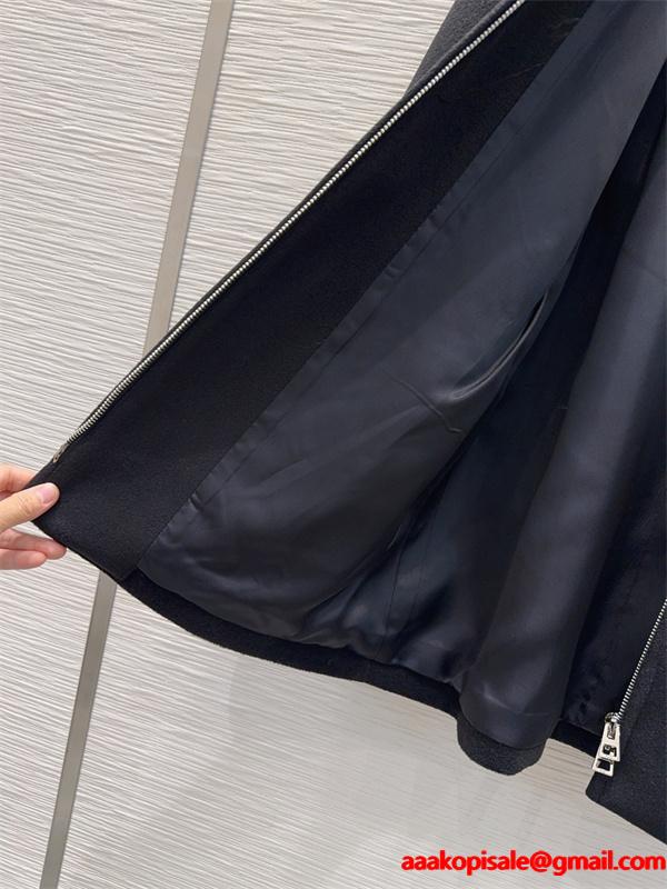 本格派 コート ブラック レディース トレンド  秋冬コーデ DIOR ディオール コピー