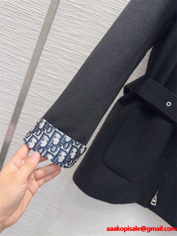 本格派 コート ブラック レディース トレンド  秋冬コーデ DIOR ディオール コピー