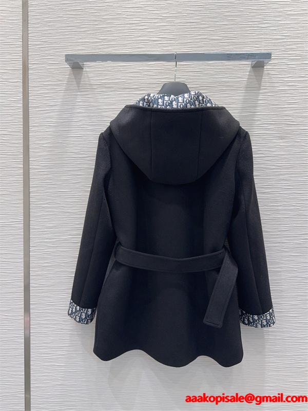 本格派 コート ブラック レディース トレンド  秋冬コーデ DIOR ディオール コピー
