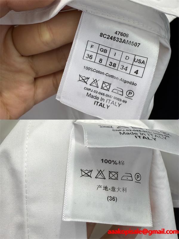 話題沸騰 DIOR ディオール コピー シャツ ホワイト レディース 2025秋冬 お洒落