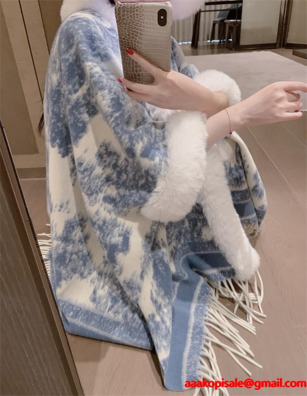 DIOR ディオール コピー 2025秋冬 季節感 ポンチョコート グレー レディース 温か素材