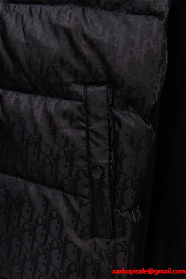  売れ筋確定 中綿切替ジャケット ブラック メンズ 保温性抜群 ディオール DIOR コピー