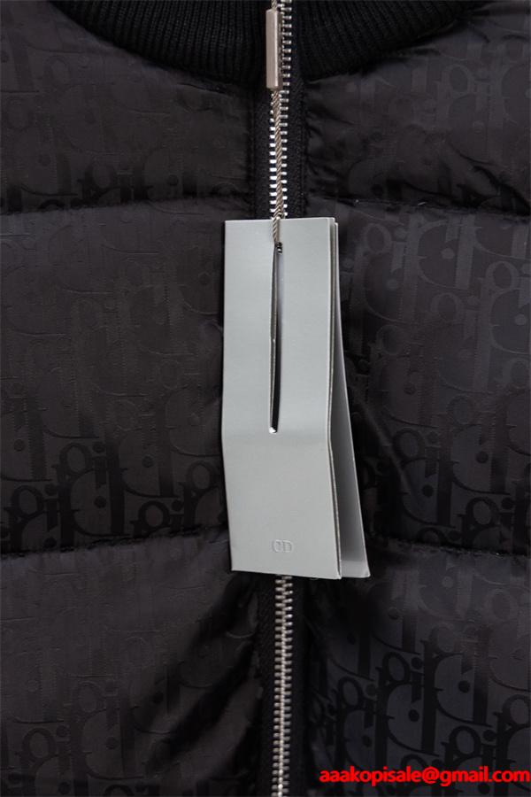  売れ筋確定 中綿切替ジャケット ブラック メンズ 保温性抜群 ディオール DIOR コピー