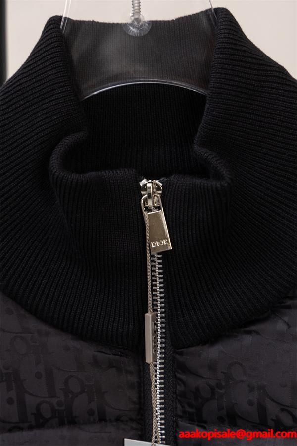  売れ筋確定 中綿切替ジャケット ブラック メンズ 保温性抜群 ディオール DIOR コピー