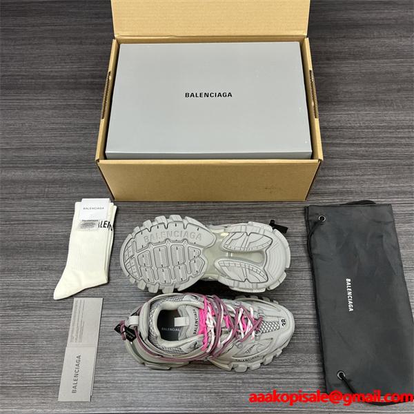 BALENCIAGA 激安 Track Trail スニーカー メンズ ローカット 厚底 トレイル系 レースアップ ボリュームソール グレー系
