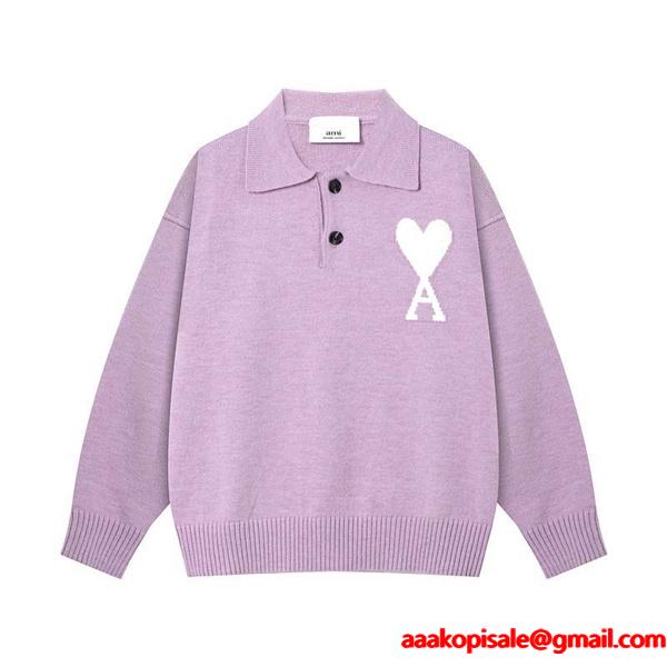 AMI PARIS アミ パリス コピー 2025秋冬 なめらか 優しい 今っぽい抜け感 洗練  ニット