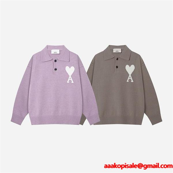 AMI PARIS アミ パリス コピー 2025秋冬 なめらか 優しい 今っぽい抜け感 洗練  ニット