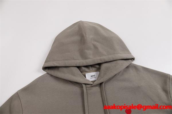 秋冬 立体フード 快适着用 日常使い 定番 スウェット AMI PARIS アミ パリス コピー パーカー