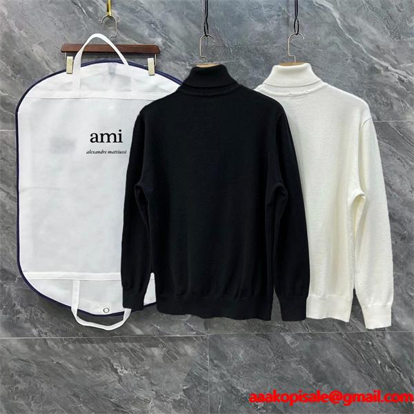 AMI PARIS アミ パリス コピー秋冬 上品 シルエット 长く使える 定番 タートル ニット