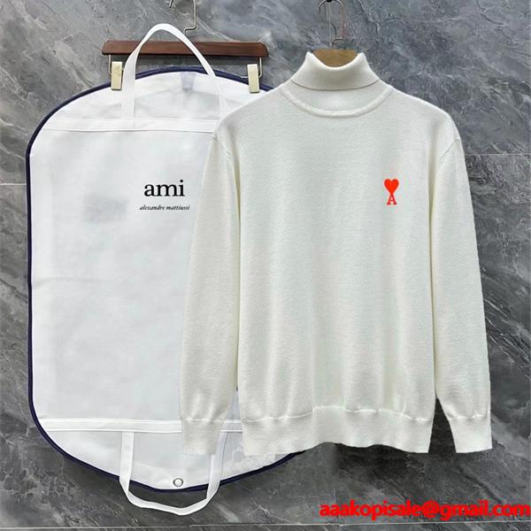 AMI PARIS アミ パリス コピー秋冬 上品 シルエット 长く使える 定番 タートル ニット