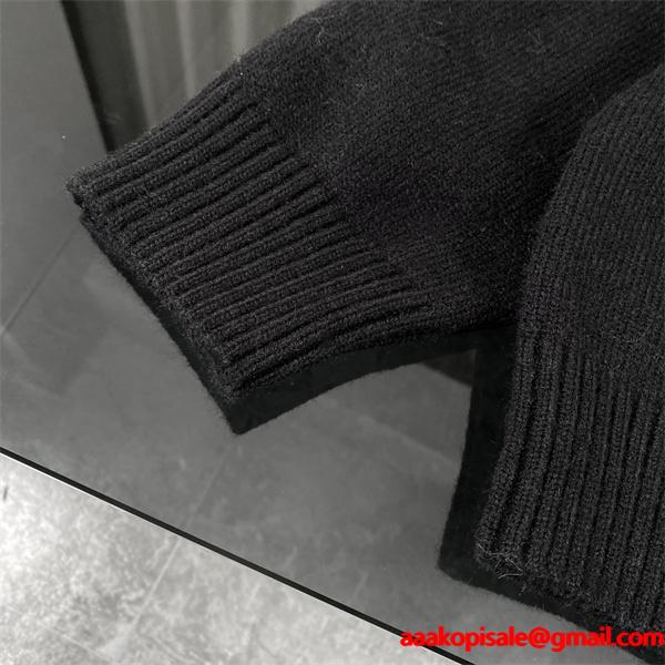 ホワイト 存在感 ゆったり トレンド 注目 ポロ AMI PARIS アミ パリス コピー ニット