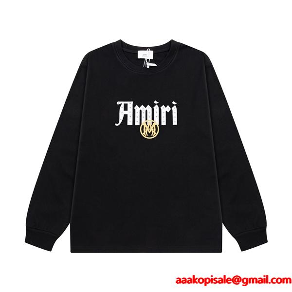 AMI PARIS アミ パリス コピー ブラック クラシカルロゴ 洗練ムード 人気 トレーナー