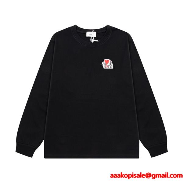 秋冬 しっかり 洗練 着回し重視 定番 AMI PARIS アミ パリス コピー スウェット