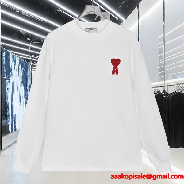 ポイント 万能 シルエット 定番 上品 スウェット AMI PARIS アミ パリス コピー