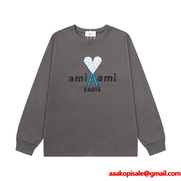 AMI PARIS アミ パリス コピー ホワイトカラー フレンチムード  大人カジュアル ロングスリーブ