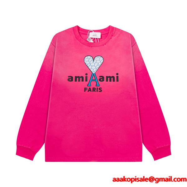 AMI PARIS アミ パリス コピー ホワイトカラー フレンチムード  大人カジュアル ロングスリーブ