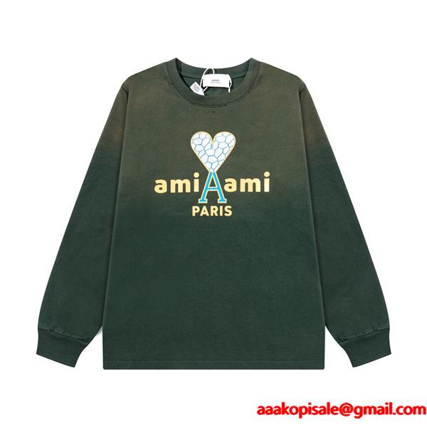 AMI PARIS アミ パリス コピー ホワイトカラー フレンチムード  大人カジュアル ロングスリーブ