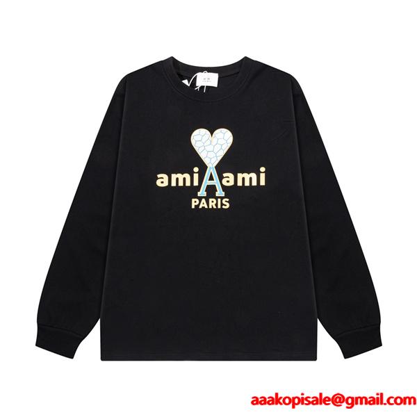 AMI PARIS アミ パリス コピー ホワイトカラー フレンチムード  大人カジュアル ロングスリーブ