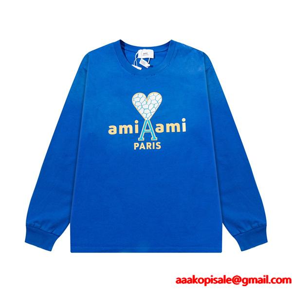AMI PARIS アミ パリス コピー ホワイトカラー フレンチムード  大人カジュアル ロングスリーブ