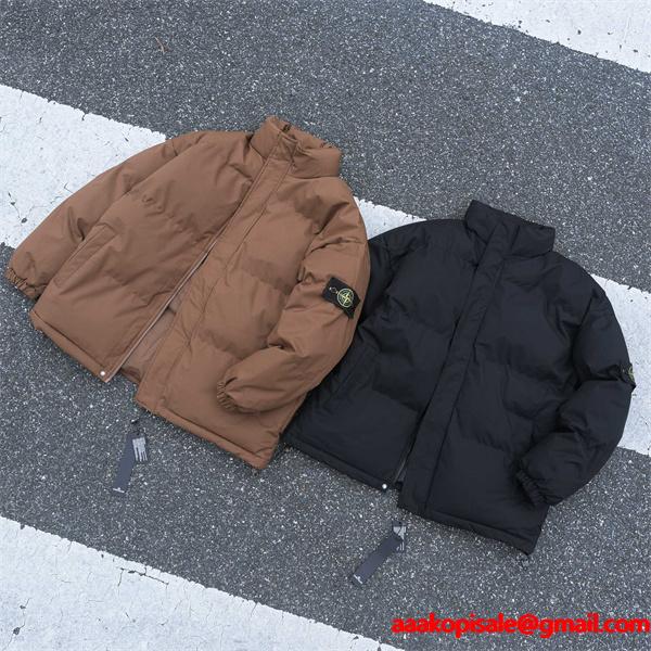 STONE ISLAND ストーンアイランド コピー 秋冬 高保温 ブラウン トレンド 防寒 ダウンジャケット