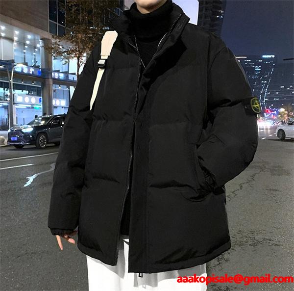 STONE ISLAND ストーンアイランド コピー 秋冬 高保温 ブラウン トレンド 防寒 ダウンジャケット