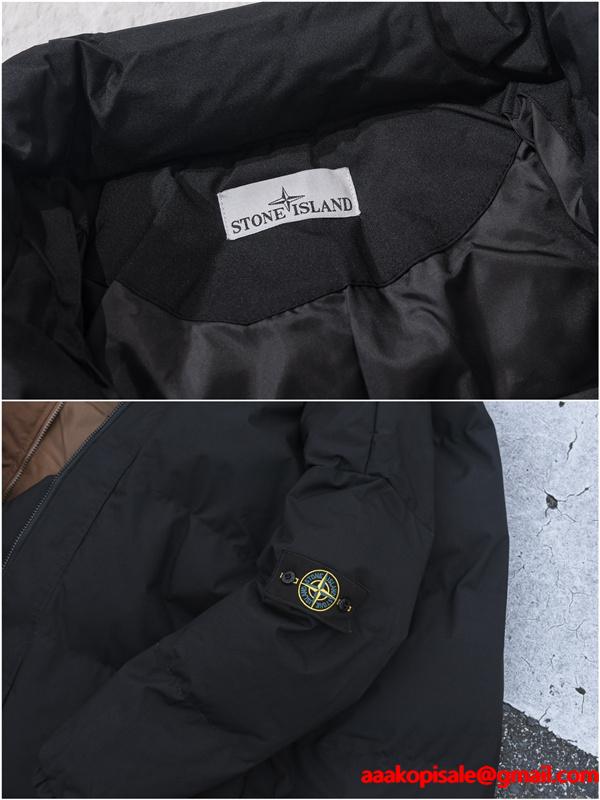 STONE ISLAND ストーンアイランド コピー 秋冬 高保温 ブラウン トレンド 防寒 ダウンジャケット