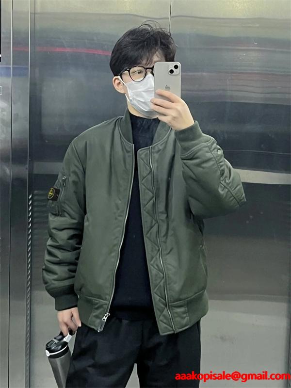 グレー 無骨デザイン ストリート映え 定番 人気 STONE ISLAND ストーンアイランド コピー ブルゾン