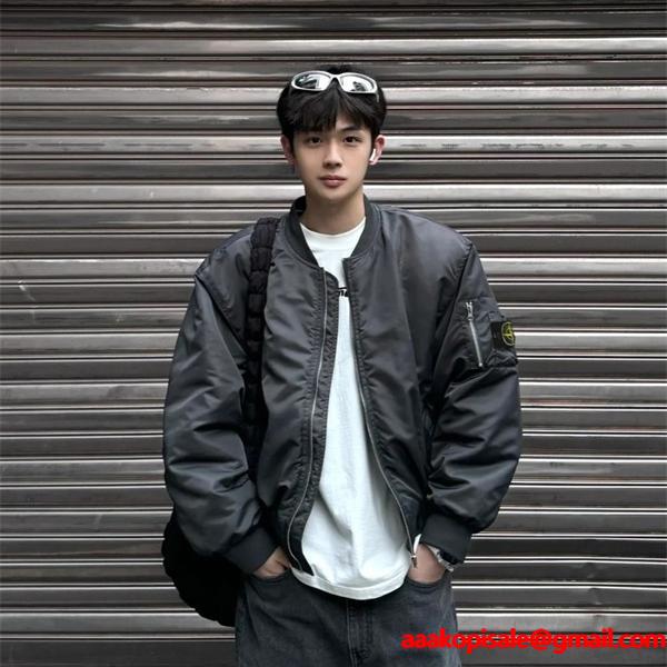 グレー 無骨デザイン ストリート映え 定番 人気 STONE ISLAND ストーンアイランド コピー ブルゾン