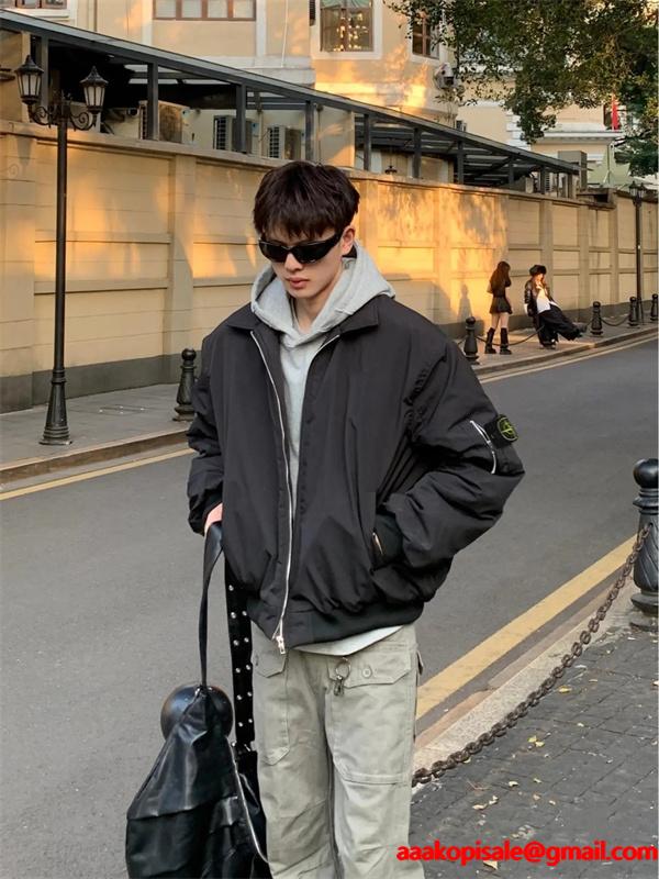 STONE ISLAND ストーンアイランド コピー ネイビー シルエット 着回し力抜群 中綿ジャケット