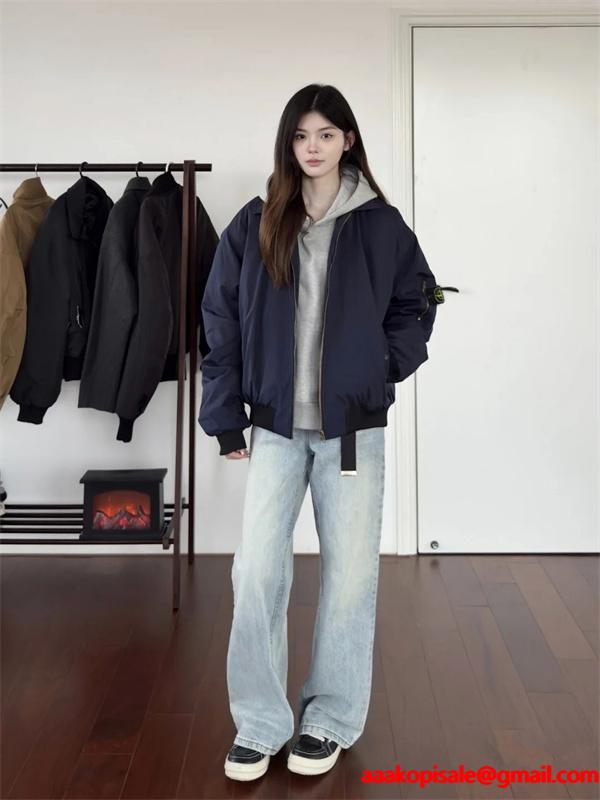 STONE ISLAND ストーンアイランド コピー ネイビー シルエット 着回し力抜群 中綿ジャケット