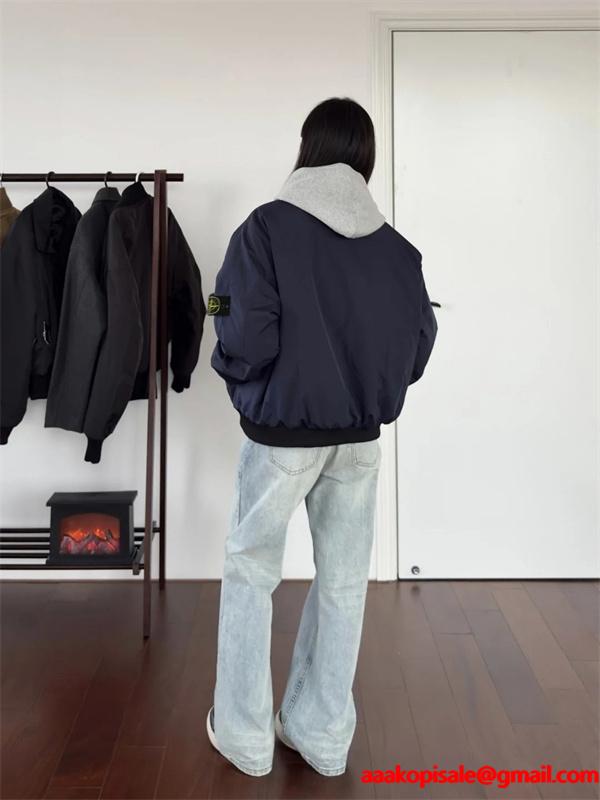 STONE ISLAND ストーンアイランド コピー ネイビー シルエット 着回し力抜群 中綿ジャケット