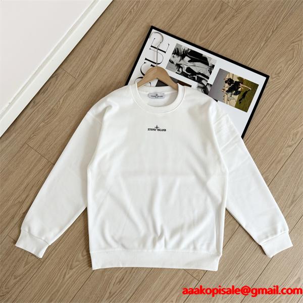 2025秋冬必須アイテム 厚手コットン 存在感アップ パーカー STONE ISLAND ストーンアイランド コピー