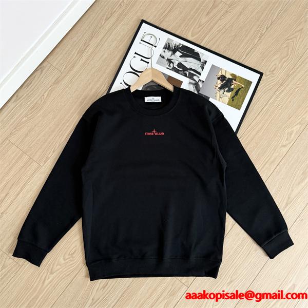 2025秋冬必須アイテム 厚手コットン 存在感アップ パーカー STONE ISLAND ストーンアイランド コピー