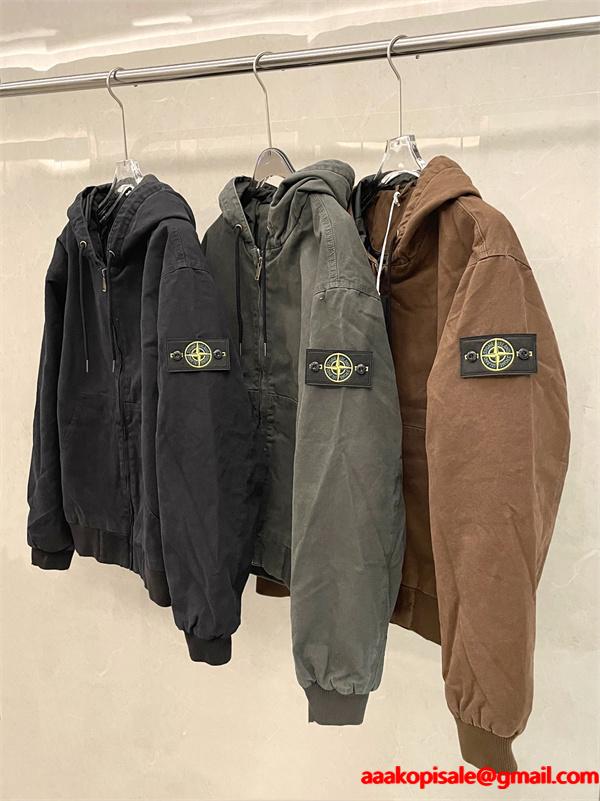 秋冬 厚手コットン ダークカラー  防寒 フーデッド STONE ISLAND ストーンアイランド コピー ジャケット