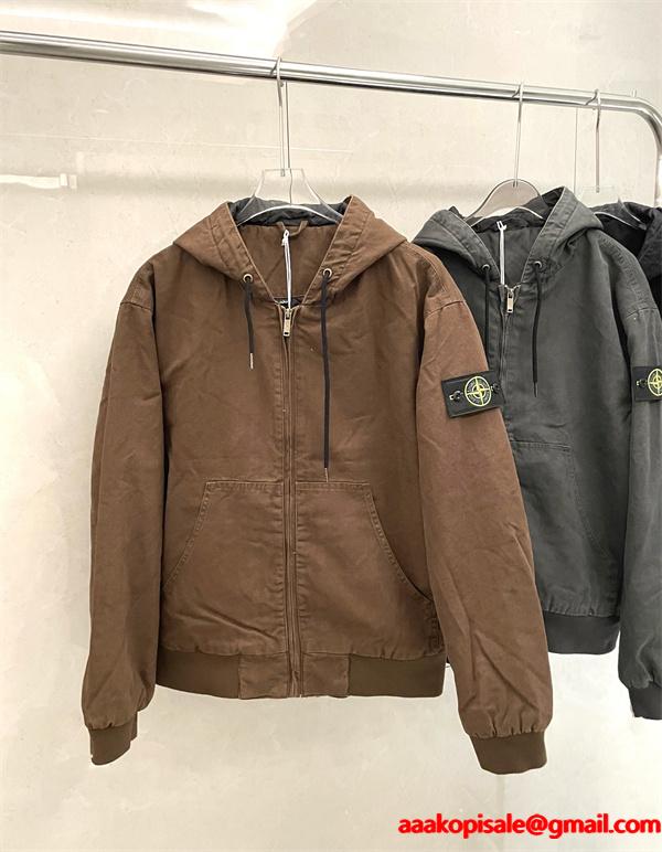 秋冬 厚手コットン ダークカラー  防寒 フーデッド STONE ISLAND ストーンアイランド コピー ジャケット